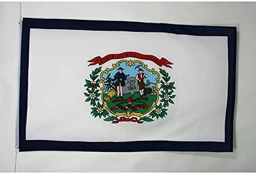 AZ FLAG - Flagge West Virginia - 150x90 cm - Bundesstaat West Virginia Fahne 100% Polyester mit Messing-Ösen - 110g