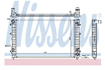 Nissens 60493A Kühler, Motorkühlung