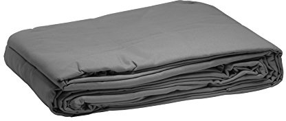 Bresser Y-9 Photography Backdrop Sheet, 3 x 6m, Grey | 100% cotton, washable at 30°C, easy to iron, non reflective, durable, pole pocket, carry bag included, weight 2.4 kg