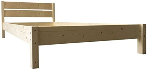LIEGEWERK Massivholzbett 2K Bett mit hohem Kopfteil Holzbett Holz 90x200 cm Bettrahmen (90cm x 200cm)