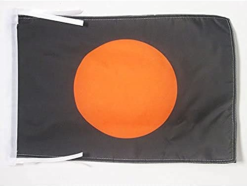 AZ FLAG Flagge Schwarz und orange Schiedsrichter 45x30 cm Kordeln