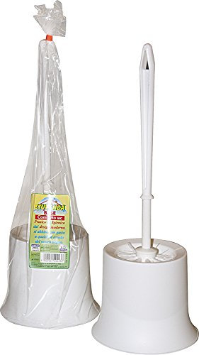 La Briantina Set Scopino e Portascopino da Bagno Base, Completo WC in Plastica, Igienico e Leggero