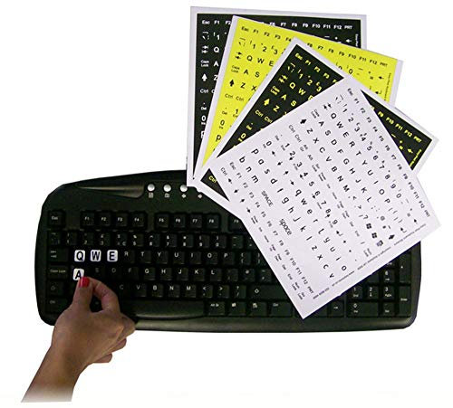 Keytools Large Print/High Visibility Keyboard Key Stickers - 4 versions included