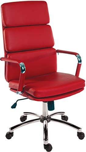 Teknik Office 1097RD Deco Executive Faux Leather Chair - Red