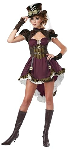 CALIFORNIA COSTUMES Steampunk Lady Damenkostüm rot-braun-gold - M (40/42)