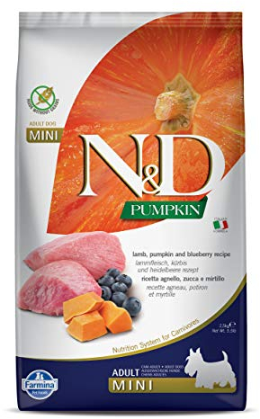 Farmina N&D Pumpkin Dog Hundewelpe mit Lamm und Blaubeere, klein, 2,5 kg