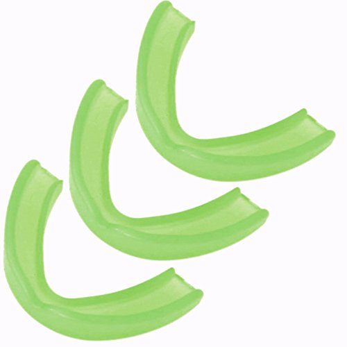 BAY 3er SPARSET - GRÜN CE GEPRÜFT für Kinder Zahnschutz Single Mundschutz Gebißschutz Sport Kids Junior Jugend Green 3 Stück