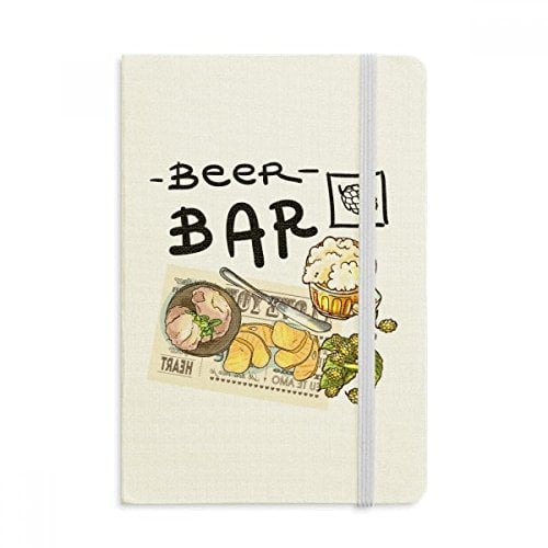 DIYthinker Steak Bar France Toast Beer Notebook Fabric Hard Cover Classic Journal Diary A5 A5 (144 X 210mm) Multicolor