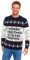 U Look Ugly Today Men's Unisex Ugly Christmas Jumper Funny Santa Reindeer Elf Xmas Sweater Top, XXL Pullover, Ho Ho Home Alone-Blue/White