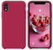 SURPHY iPhone XR Hülle, iPhone XR Silikon Hülle, iPhone XR Silikon Handyhülle, iPhone XR Case Silikon, Schutzschale vor Stürzen und Stößen Silikon Handyhülle für iPhone XR 6,1 Zoll (2018), Rose Rot