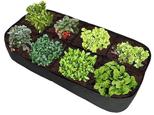 ZODIFEVI 135 Gallon Raised Planting Bed, Breathable Rectangle Felt Fabric Planting Container Grow Bag Planter Pot for Plant,Flower,Vegetable