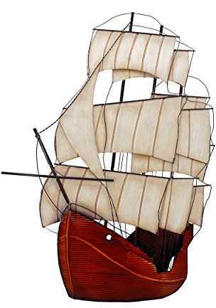 abc HOME | Wanddeko Segelschiff | 80 cm H