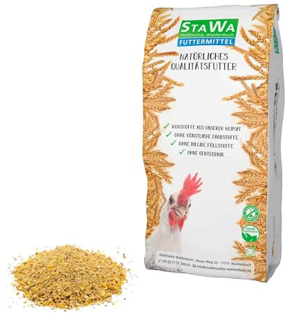 STAWA Legemehl Premium, ohne Gentechnik, Hühnerfutter, mit Leinsamenschrot, Ergänzungsfuttermittel für Legehennen, 5 kg