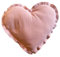 von Herzen Handmade Musselinkissen aus 100% Baumwolle Kuschelkissen I Dekokissen auf Musselin in Herzform I Herzkissen in 32 cm für Sofa & Bett I Handgenähtes Kissen mit Watte gefüllt I Blush Rosa