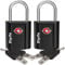Diyife TSA Cadenas à Bagages avec Clé [2 Pack], 4 Clés, Serrure de Voyage, Cadenas de Sécurité à Combinaison, pour Valise, Sacoche de Bagage, Noir