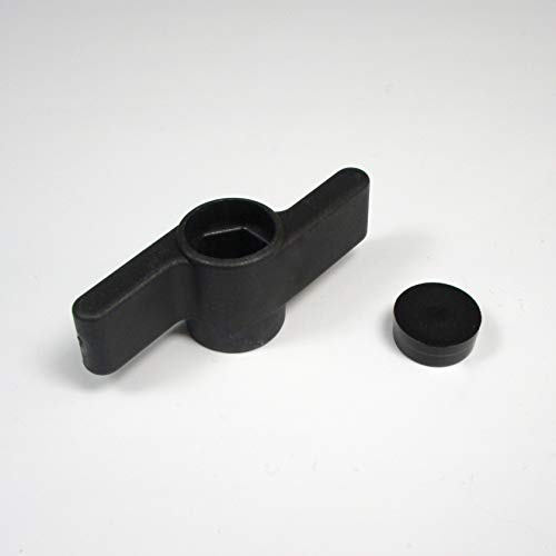 ajile - Manopola a Farfalla di Plastica NERA Larga 50 mm - Dado o Vite in Acciaio Zincato (non fornito) M6 Chiave di 10 mm da Assemblare - Sacchetto di 10 Pezzi - MBP305x10-FBA