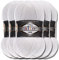 Alize 5 x 100g Superlana Midi Türkische Premium Wolle Baumwolle und Acryl Uni Handstrickgarne | Yarn | Garn | Strickgarn Einfarbig Baby zum Häkeln Stricken Kleidung Schals (White | 55)