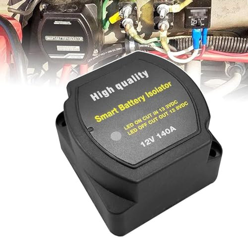Split Charge Relay 12V 140Amp, Voltage Sensitive Relay VSR,Compatible with Truck RV Marine Car Vehicles Caravan Off-road Camper Yacht,Not Fit for lithium batteries