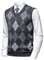 Herothorn Herren Diamant West Dick Strickweste Business Ärmellose Pullunder Wollweste Argyle Lässig V-Ausschnitt Pulloverwestee Gestrickt Pullover für Männer