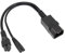 C14 to C5+C7 Y Splitter Power Plug Cord YACSEJAO 10A/250V IEC320 C14 Male to C5+C7 Y Split Short Power Adapter Cable(1FT/30CM)
