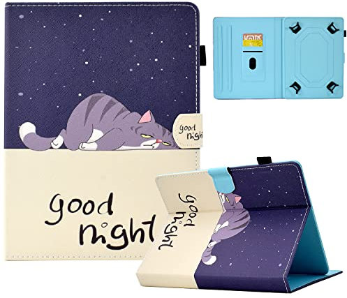 OSXINYIV 10 inch Tablet Case Cover - 10.1 inch universal case for Samsung Galaxy E 9.6/Tab S2 9.7, ASUS ZenPad 10, Lenovo TB-X103F/Tab 2 A10-70, T5 10/M5 Lite 10 (Lazy Cat)