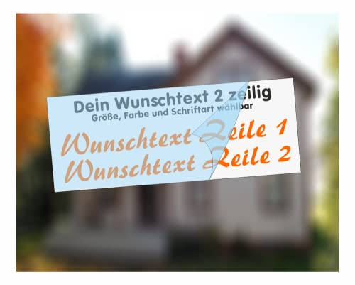 Samunshi® Aufkleber Schriftzug Autoaufkleber Werbung 2 zeilig - Werbeaufkleber Wunschtext - PKW KFZ LKW Schaufenster Öffnungszeiten