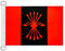 AZ FLAG – Bandera de falange española – 45 x 30 cm – Pabellón Nacionalista Nacionalista Guerra de España especial barco y exterior de malla bloqueada con anillos plásticos incorporados – 30 g