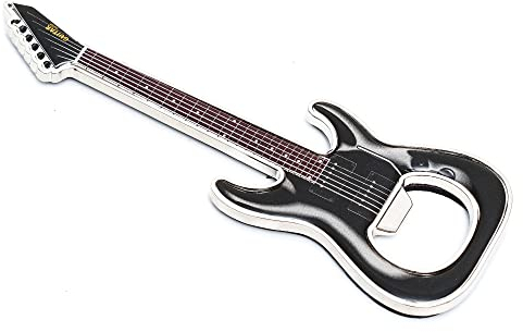 LanHong 1 Piece/Set Bottle Opener Beer Bottle Openers Guitar Shaped Bottle Opener Guitar Gift Kitchen Gadgets for Drinkers Music Guitar Lover(Cool black)