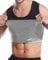 Osheoiso Sauna Weste Herren Abnehmen Weste Schweiß Sauna Effekt Thermo Tank Top Shapewear Fitness Shirt Mode Männer Schwitzweste Casual Muskelshirt Sportweste A Silber M