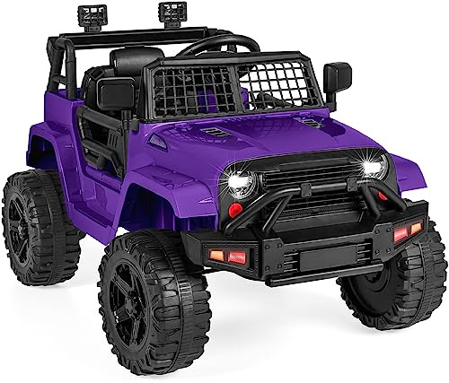 Best Choice Products 12V Kids Electric Vehicle Toy Ride On Car with Parent Remote Control for Toddlers, Seat Harness, 61 lbs Weight Capacity, Locking Doors, Spring Suspension, Bluetooth - Purple