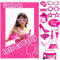 JeVenis 15 pcs puntelli per cabine fotografiche lets go party supporti per feste di compleanno femminili in rosa caldo come on lets go party decorazione per feste di addio al nubilato