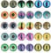 CHGCRAFT 30Pcs 25MM Dragon Eyes Glass Cabochon Luminous Cat Eyes Glass Cabochons Glow in The Dark Animal Eyes Flatbacks for Art Props DIY Craft Making, 15Style