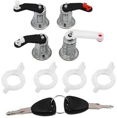 4 Teile/Set Autotürschlosszylinder Zylinderschloss für Autotür Kompatibel mit Renault Master 2 Mascott Opel Movano 2 Nissan Interstar 1998-2008 7701470952