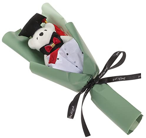 UPKOCH 1 Manojo Ramo de Oso de graduación Ramos de Flores de graduación Adorno de graduación jabón Rosas Ramo de graduación Banquete de Flores con muñeco de Oso Elegante Oso de Peluche