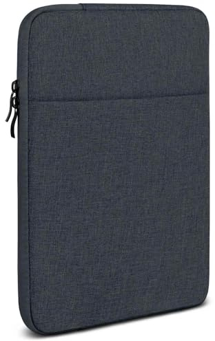 moex Tablet Hülle für iPad Pro 12.9 (2022) Tasche mit Reißverschluss und Fach für Zubehör, Stoff Sleeve weich Gepolstert, iPad Schutzhülle Minimalistisch Dash Case, Anthrazit