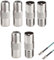wodehahagou 6 Pcs F-Connectors Adapter to Coax Plug Male to Coax Plug Male TV Coaxial Cable Connectors for Cable Lead Coaxial Tv Aerial Connector F Type to Coax Adapter Tv Aerial Adapter