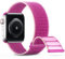 DigiHero Sport Nylon Straps Compatible with Apple Watch Straps 38mm 40mm 41mm 42mm 44mm 45mm, Adjustable Breathable Women Men Braided Strap Compatible for iWatch Series 9/8/7/6/5/4/3/2/SE Hot Pink S