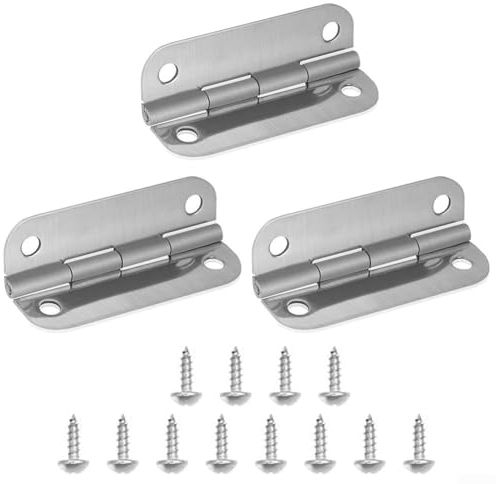 Confezione da 3 cerniere in acciaio con set di viti, cerniere per la cassa del ghiaccio compatibili con Igloo Ice Chests parti di ricambio