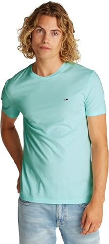 Tommy Jeans Herren S/S T-Shirt, Grün (Spring Mint Htr), XL
