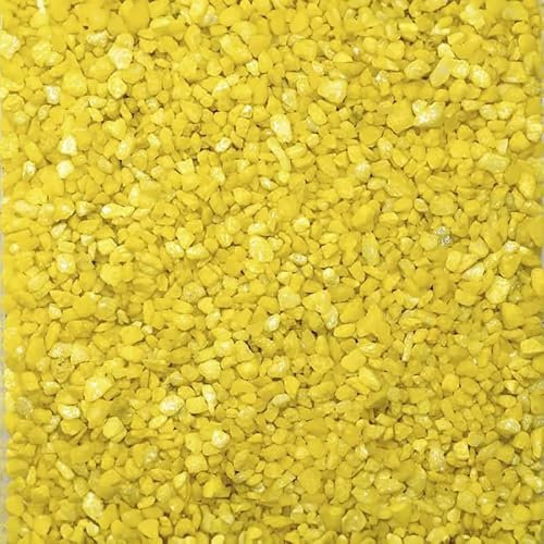 Fleurs et Délices - Gravillons Jaune - Petit Gravier Décoratif - 2-3mm - Pierres Décoratives pour Remplissage de Vases, Pots de Fleurs, Aquariums et Jardin - 4,5kg