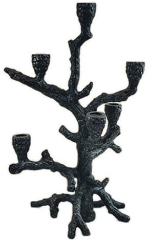 Candlestick Retro Style Tree Fork Design Candle Holder Desktop Villa Fireplace Dining Table Art Candle Holder Candle Holder(B)