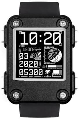 LiLiTok Watch 2.0 Plus ESP32 Programmierbare Smartwatch, Elektronische Open Source, Kalender und Alarm, 200x200 Pixel (Metallgehäuse)