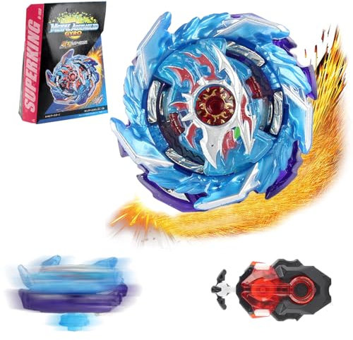 Bey Burst Turbo Blade Set,Metall Fusion Kampf Kreisel,4D Metal Fusion Kreisel mit Starter,Bey Metal Fusion Blade mit Launcher,Spielzeug Geschenk Sets für Erwachsene