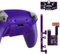 eXtremeRate RISE4 Plus Max Palettes pour ps5 Manette BDM-030 040 050 Remap Kit Programmable,Coque Arrière pour ps5 avec Boutons Contrôle Gâchette & Clicky Trigger Stop-Violet Foncé
