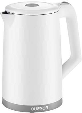 OUEFOR Electric Kettle - 1800W Fast Boiling Tea Kettle, 1.8L BPA-Free Stainless Steel Hot Water Kettle Electric for Boiling Water Auto Shut Off, Electric Kettle for Tea Coffee
