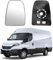 Cristal de Espejo Reemplazar para Iveco Daily 2014-2024, Retrovisor Exterior Ajustable Adecuado Lente de Marcha Atrá, Espejo Retrovisor Calefactable (Lente Superior - Izquierda)