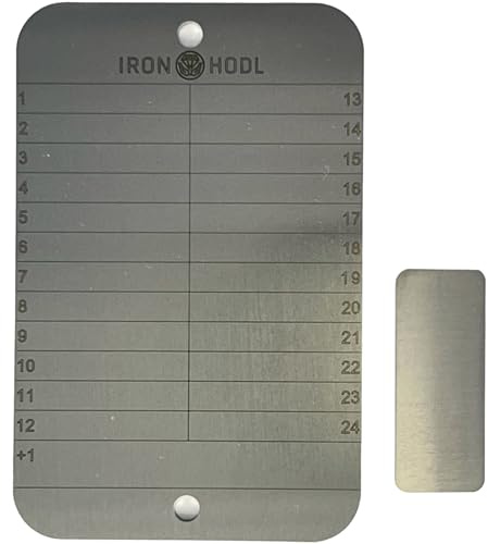 IRON HODL - Steel Wallet Single 24+1 mit Testplatte Bitcoin Wallet Crypto | 2mm dickes Edelstahl Recovery Seed Phrase Ledger Bitcoin Miner Cold Storage Cryptos hardware wallet Krypto Metal Wallet