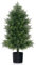 RELAX4LIFE Arbre Topiaire Artificiel 80 CM, Faux Cèdre Pin Réaliste avec Feuilles en PE, Base en Plastique Coulée dans du Ciment, Plantes Persistantes Artificielles pour Intérieur et Extérieur, Bureau