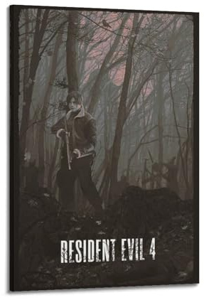 VBHEJRNE Poster, Motiv: Resident Evil 4, dekoratives Gemälde, Leinwand, Wandposter und Kunstdruck, moderne Familienschlafzimmer-Dekoration, Poster, 20 x 30 cm