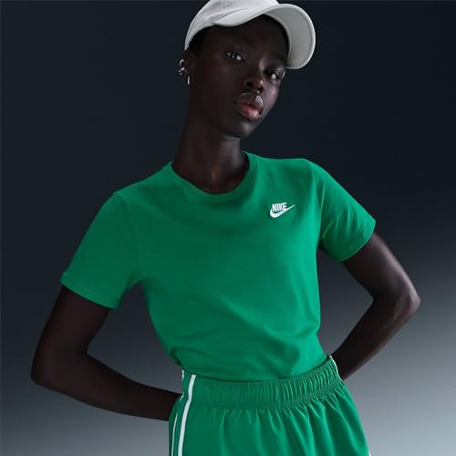 NIKE Sportswear Club Essentials Damen-T-Shirt, Stadium Green, DX7902-326, S